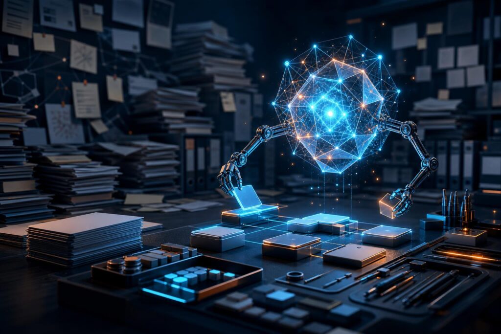 AI agent assembling focused reusable skill modules
