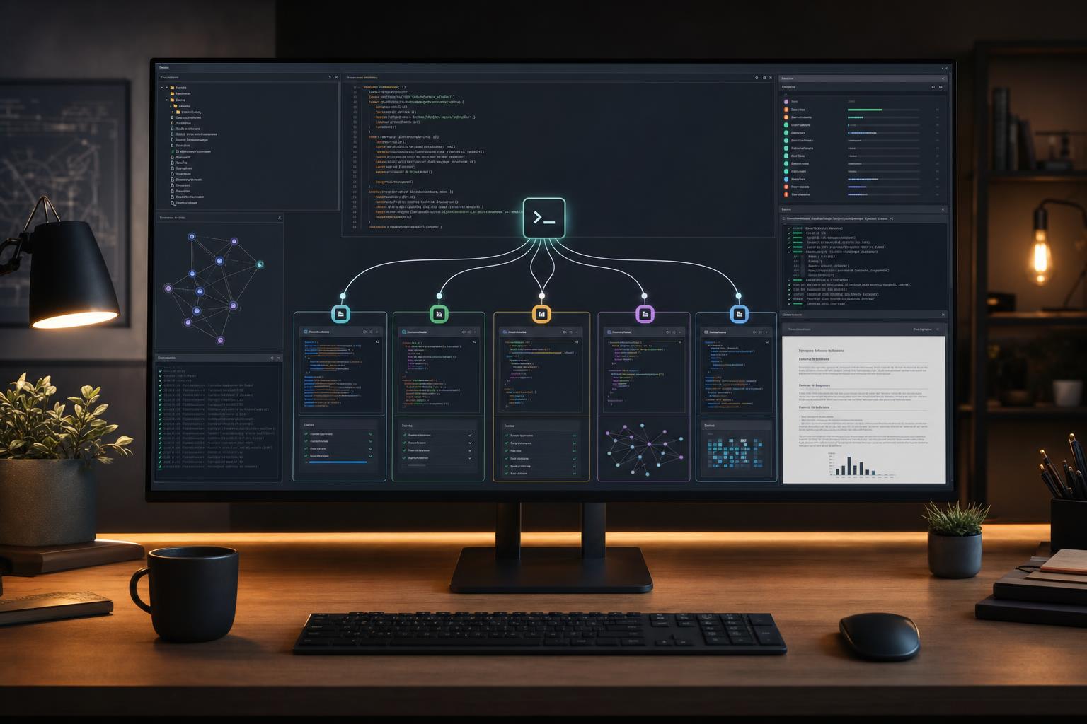 AI coding agents running parallel development workflows
