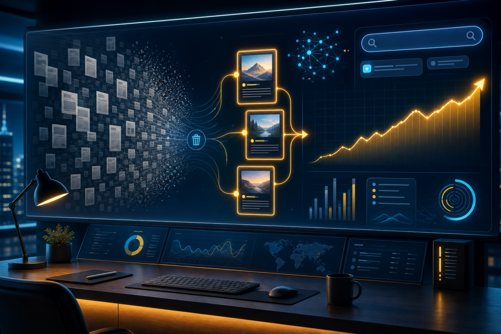 Content pruning and SEO performance analytics dashboard